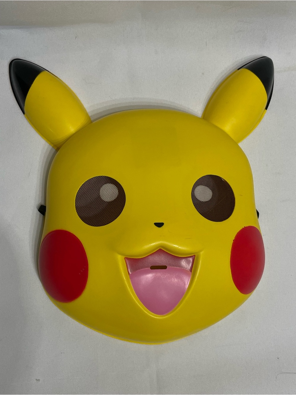 Pokémon Pikachu Plastic Halloween Costume Mask Good Condition* elastic is tied w